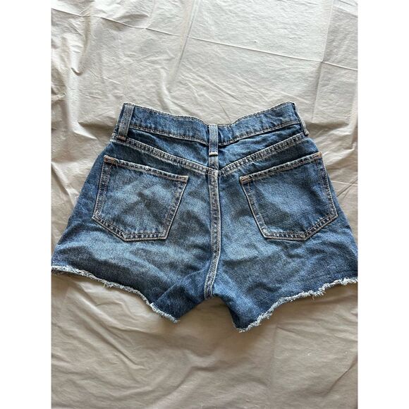 Old Navy Girl's Size 10 High Rise Distressed Denim Shorts Blue Flag Detail - Picture 4 of 6